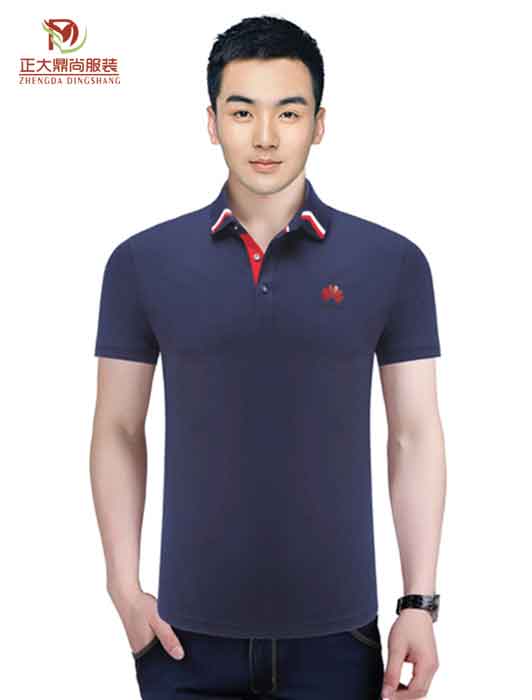 藏藍(lán)色短袖polo